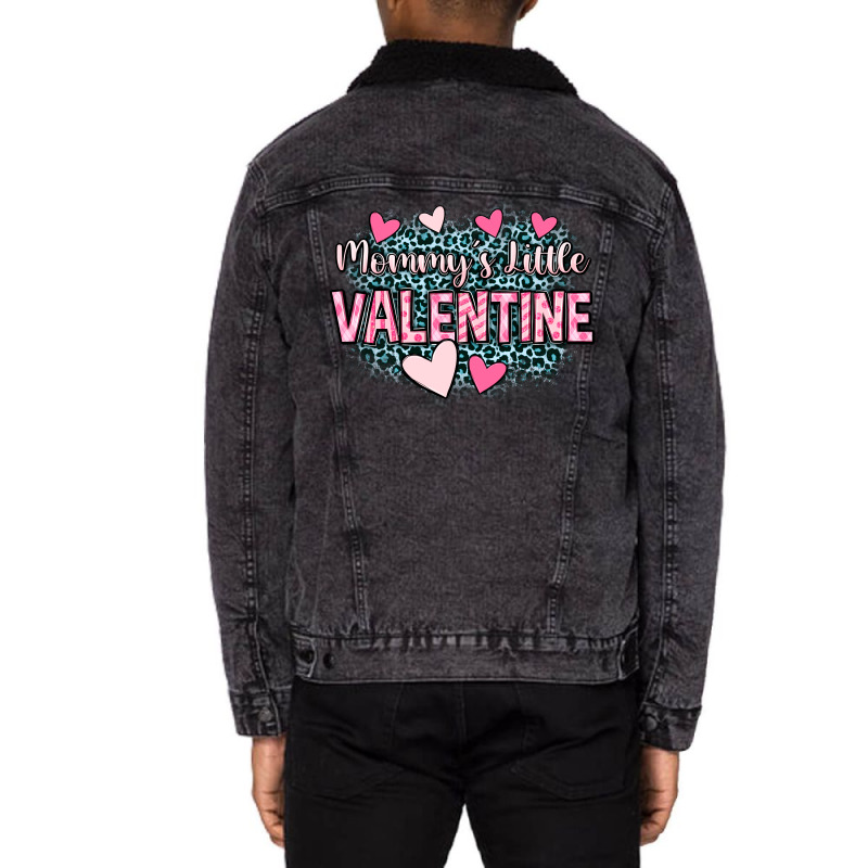 Mommy's Little Valentine Unisex Sherpa-Lined Denim Jacket by Neo Western | Artistshot