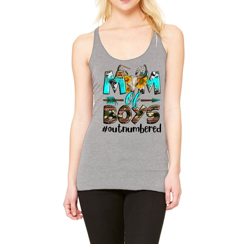 Mom Of Boys Out Numbered Racerback Tank by Neo Western | Artistshot