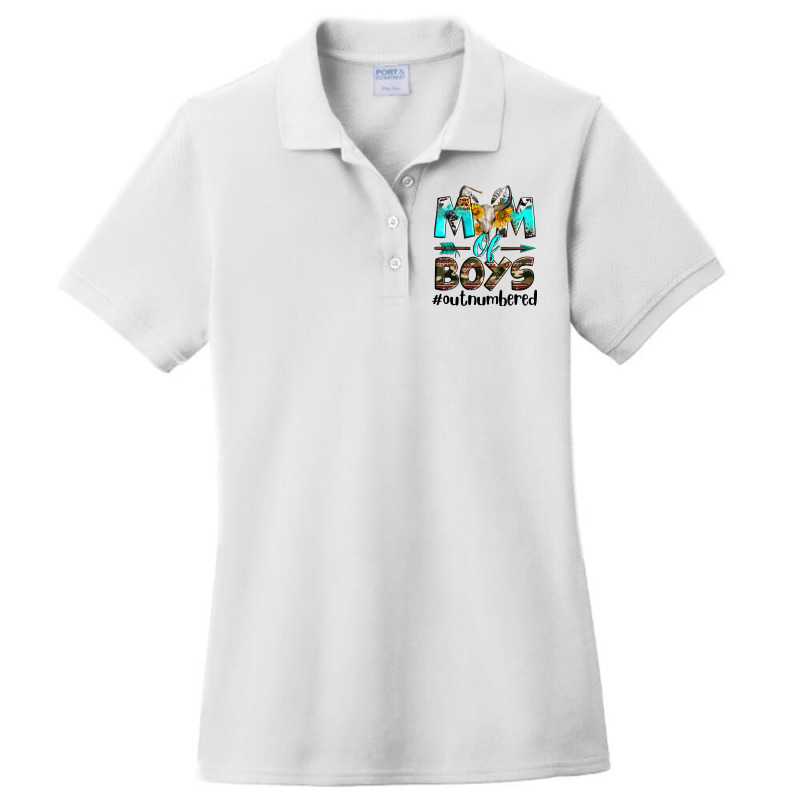 Mom Of Boys Out Numbered Ladies Polo Shirt by Neo Western | Artistshot