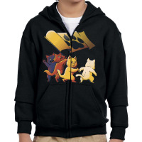 Raising The Flag On Iwo Jima Cats World Domination Youth Zipper Hoodie | Artistshot