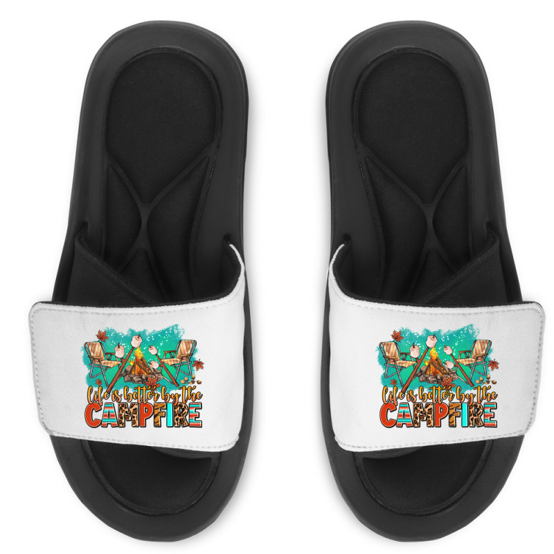 Life Is Better By The Campfire Slide Sandal | Artistshot