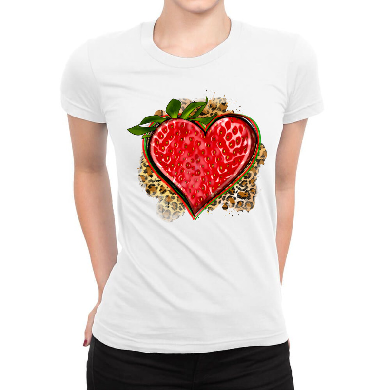 Strawberry Heart Ladies Fitted T-shirt | Artistshot