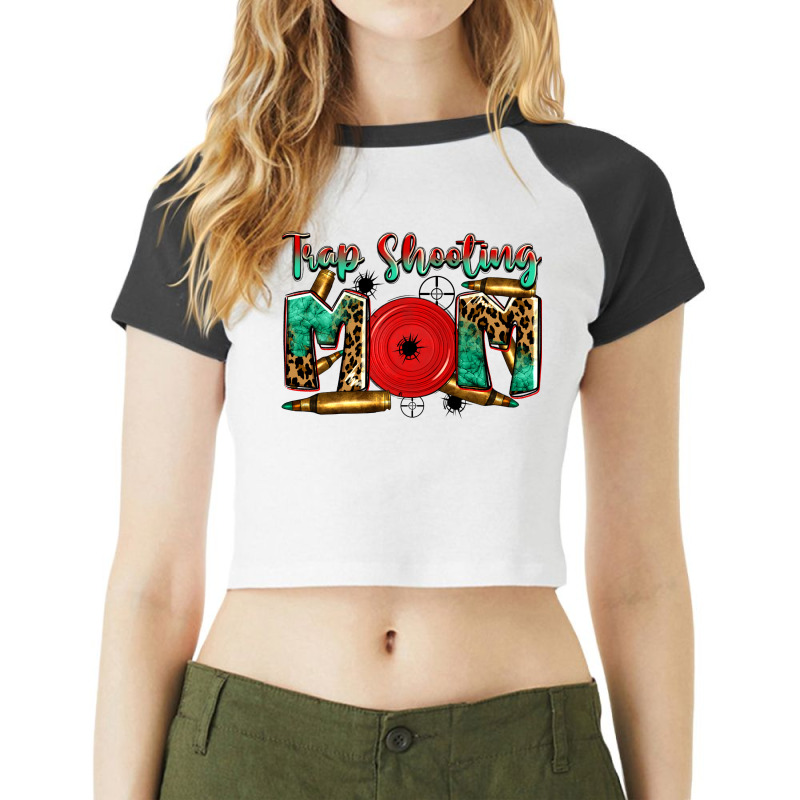 Trap Shooting Mom Raglan Crop Top by Neo Western | Artistshot