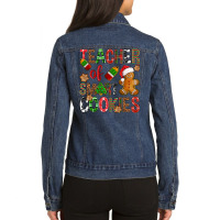 Teacher Of Smart Cookies Christmas Ladies Denim Jacket | Artistshot