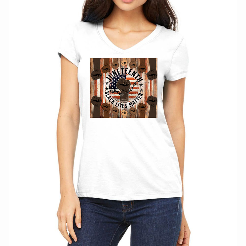 Juneteenth Black Lives Matter Women's V-Neck T-Shirt by HRA Design Shop | Artistshot