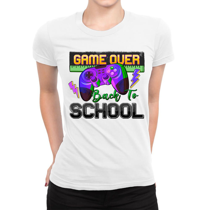 Game Over Back To School Ladies Fitted T-Shirt by Zillion Design Studio | Artistshot