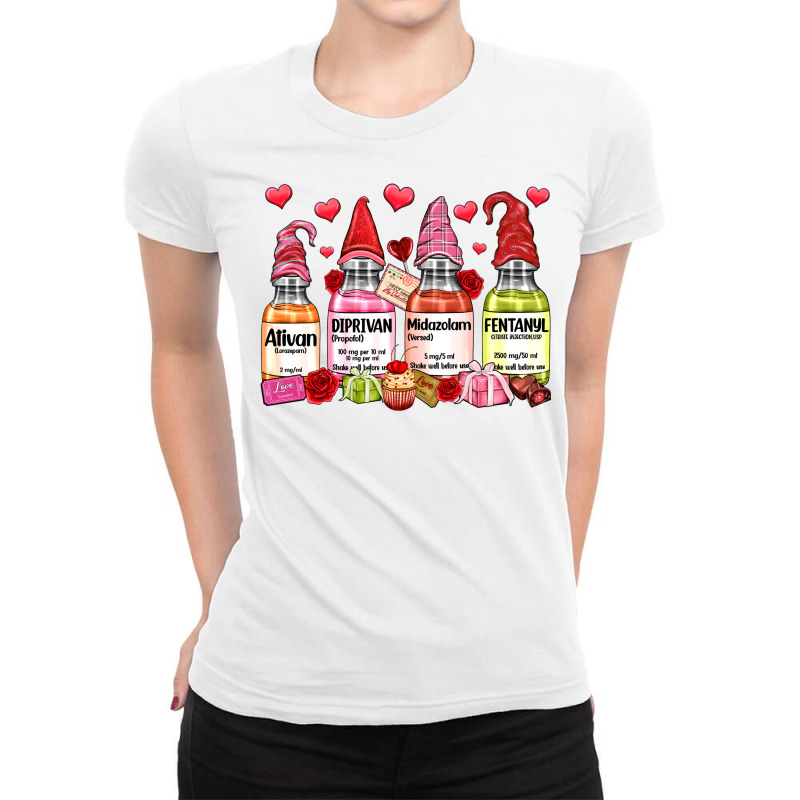 Nurse Valentine Vaccine Ampoules Ladies Fitted T-Shirt by Neo Western | Artistshot