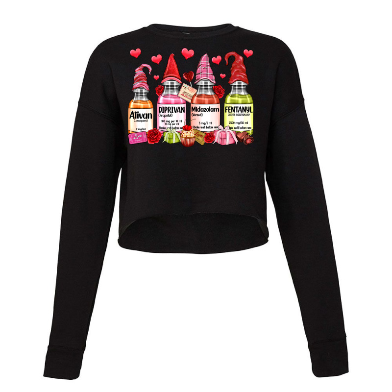 Nurse Valentine Vaccine Ampoules Cropped Sweater by Neo Western | Artistshot