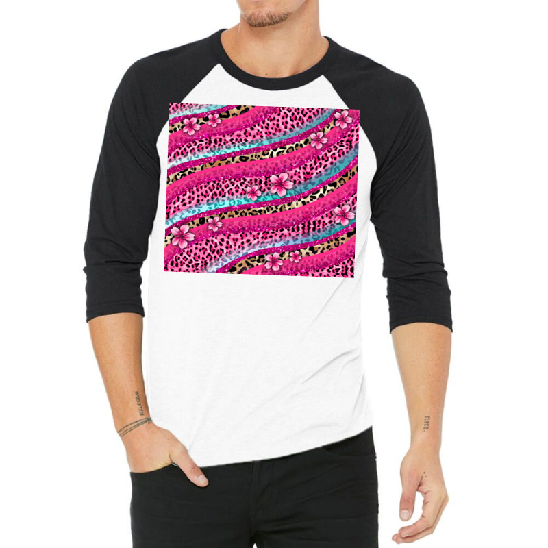 Hot Pink Leopard Glitter 3/4 Sleeve Shirt | Artistshot