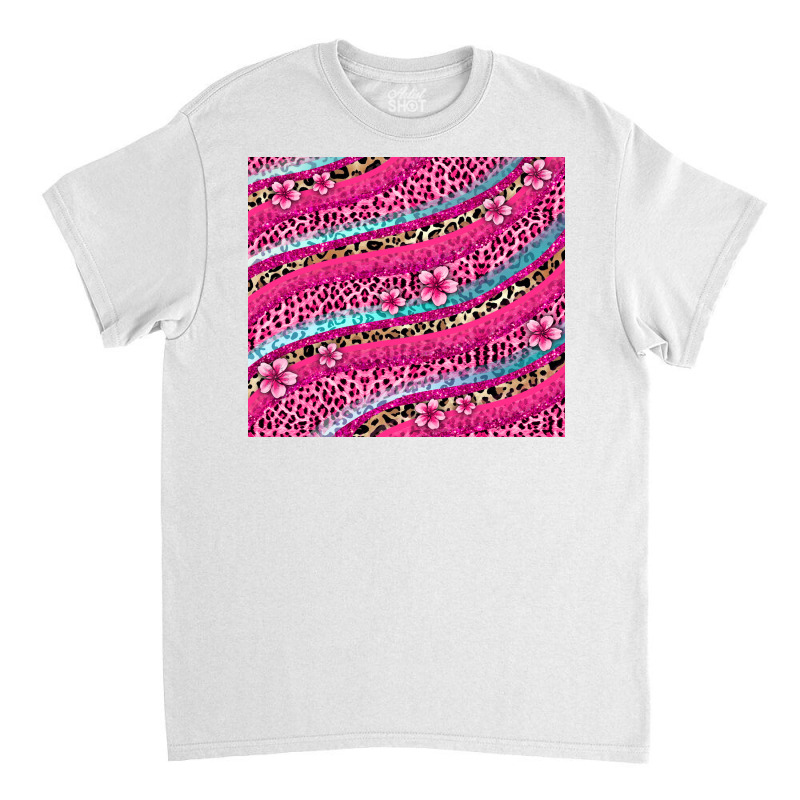 Hot Pink Leopard Glitter Classic T-shirt | Artistshot