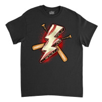 Baseball Lightning Bolt Classic T-shirt | Artistshot