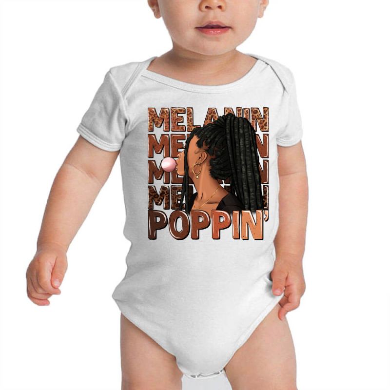 Melanin Poppin' Afro Woman Baby Bodysuit | Artistshot