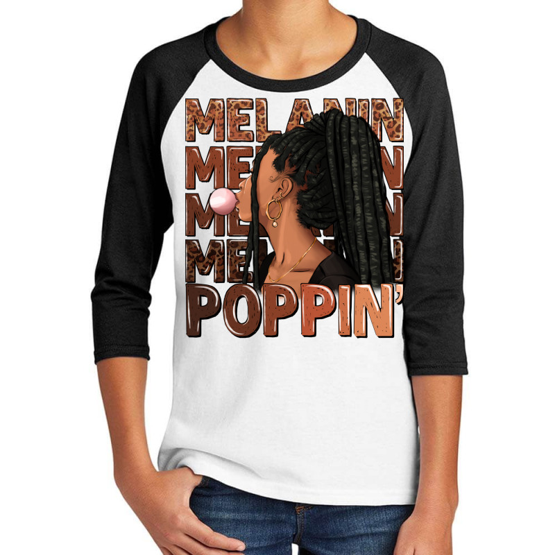 Melanin Poppin' Afro Woman Youth 3/4 Sleeve | Artistshot