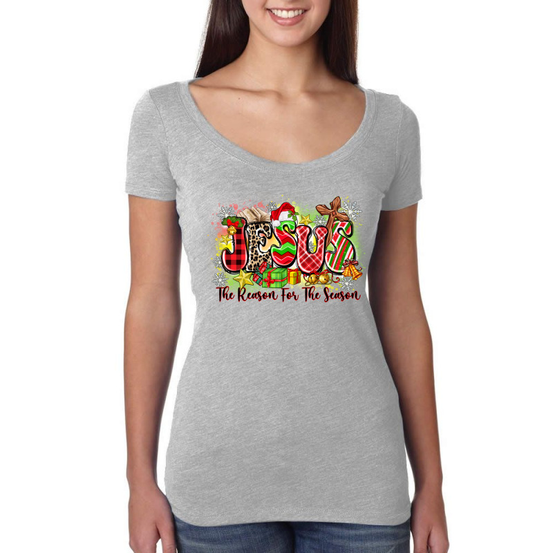 Jesus The Reason For The Season Women's Triblend Scoop T-shirt by Zillion Design Studio | Artistshot