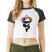 Skate Pop Art Kids Raglan Crop Top | Artistshot