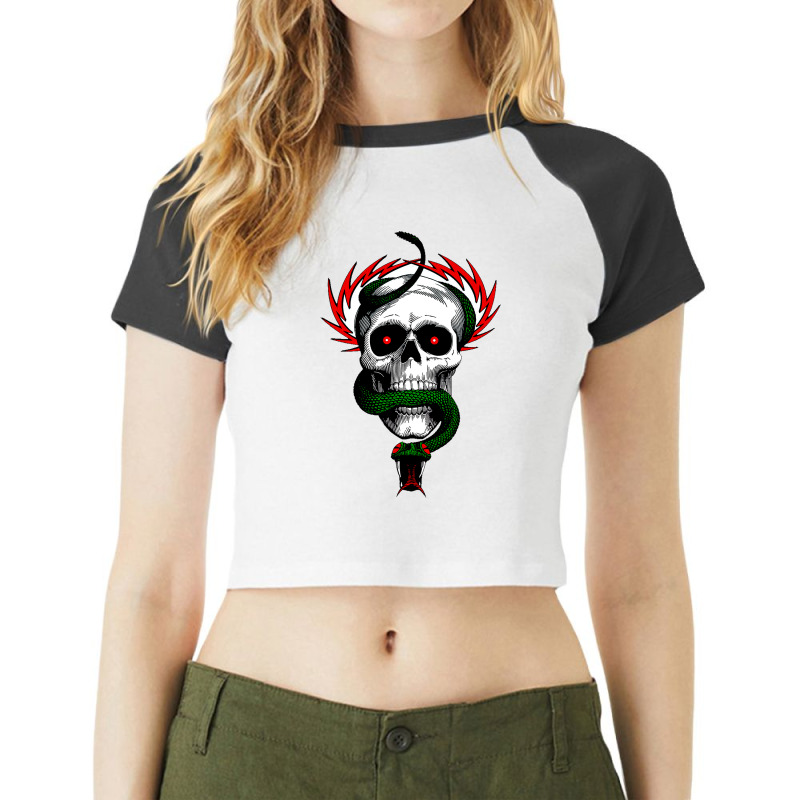 Skate Pop Art Kids Raglan Crop Top | Artistshot