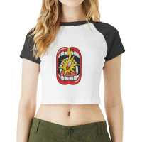 Pop Art Parody Raglan Crop Top | Artistshot