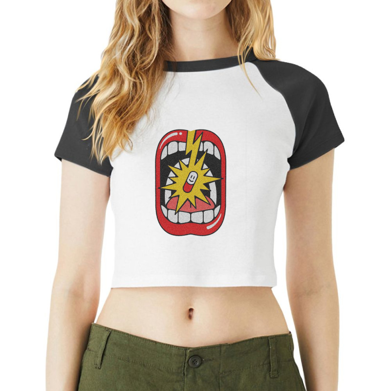 Pop Art Parody Raglan Crop Top | Artistshot