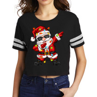 Dabbing Santa With Christmas Lights Scorecard Crop Tee | Artistshot