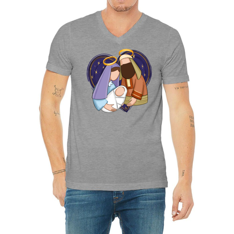 Holy Night Jesus Birth V-neck Tee | Artistshot