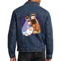 Holy Night Jesus Birth Men Denim Jacket | Artistshot