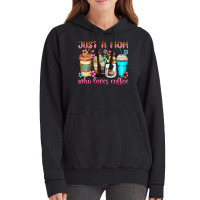 Just A Mom Who Loves Coffee Vintage Hoodie | Artistshot