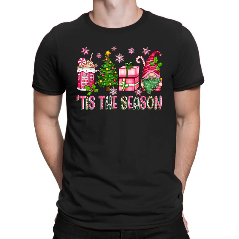 Pink Christmas 'tis The Season Gnome T-shirt | Artistshot