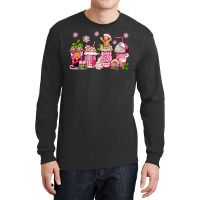 Pink Christmas Coffee Cups Long Sleeve Shirts | Artistshot