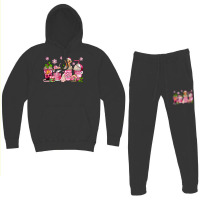 Pink Christmas Coffee Cups Hoodie & Jogger Set | Artistshot