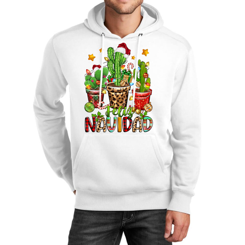 Christmas Cactus Feliz Navidad Unisex Hoodie | Artistshot