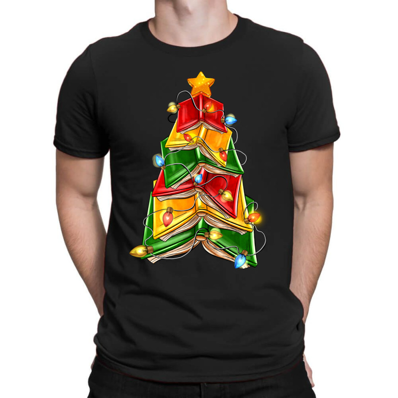 Christmas Book Tree T-shirt | Artistshot