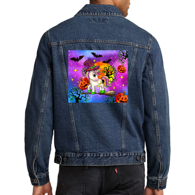 Halloween Unicorn Men Denim Jacket | Artistshot