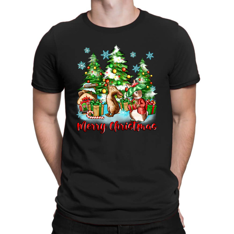 Merry Christmas Rabbits T-shirt | Artistshot