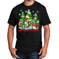 Merry Christmas Rabbits Basic T-shirt | Artistshot