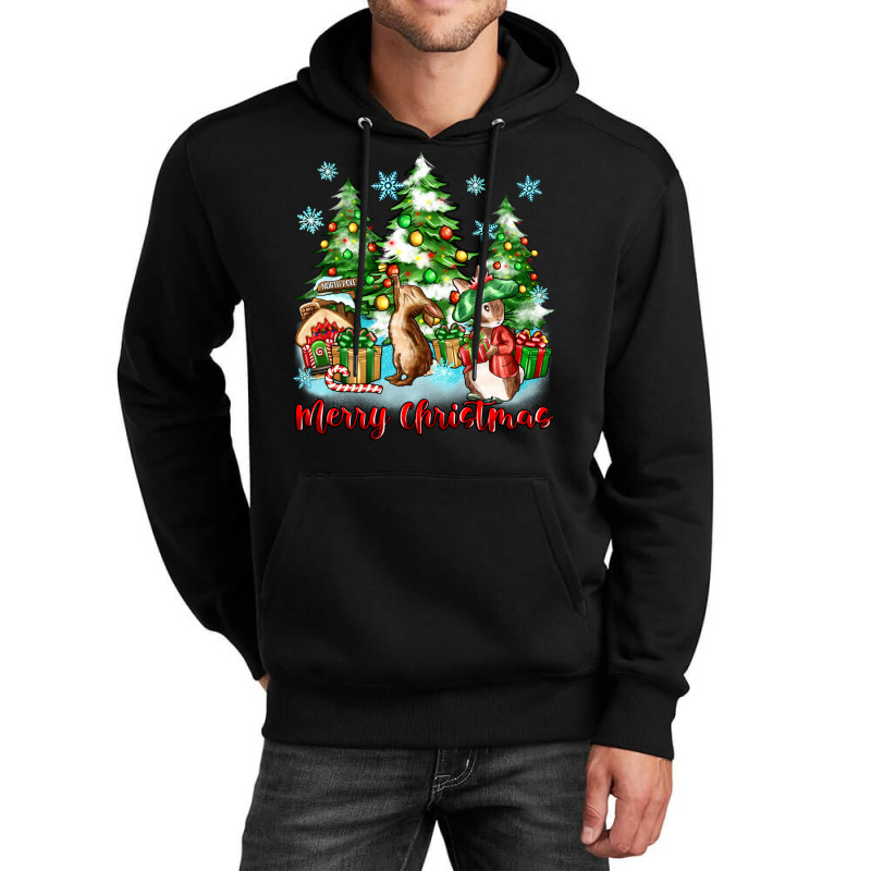 Merry Christmas Rabbits Unisex Hoodie | Artistshot