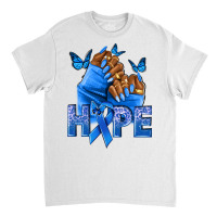 Hope Blueribboncolon Cancer Nails Classic T-shirt | Artistshot