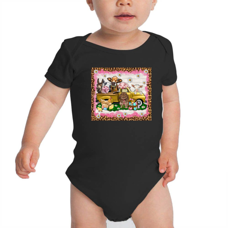 Easter Day With Farm Animals Baby Bodysuit by NancyCooperArtShop | Artistshot