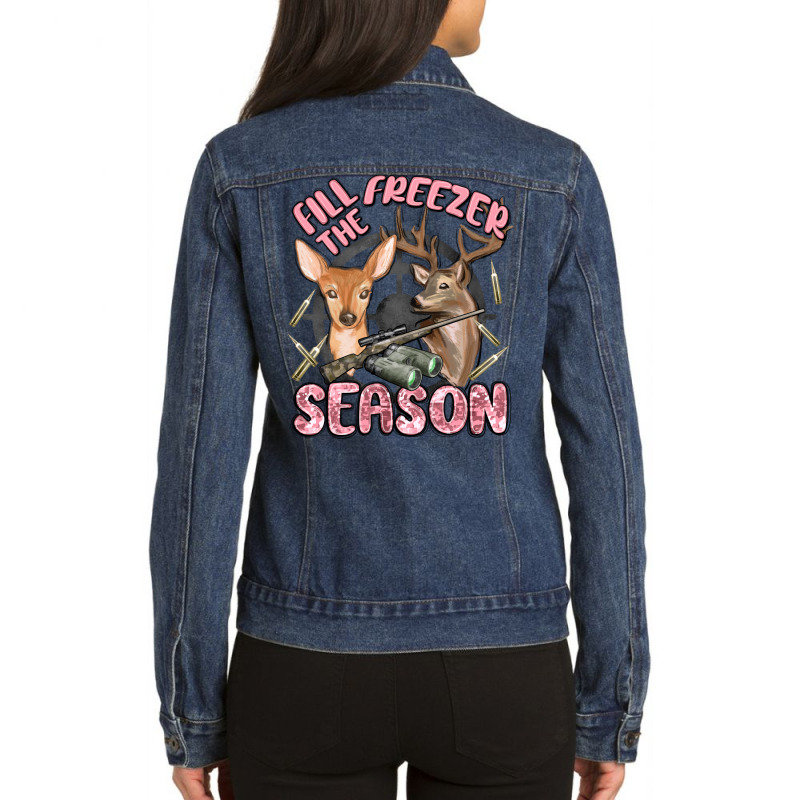 Fill The Freezer Season Ladies Denim Jacket by MaliasSmallBusiness | Artistshot