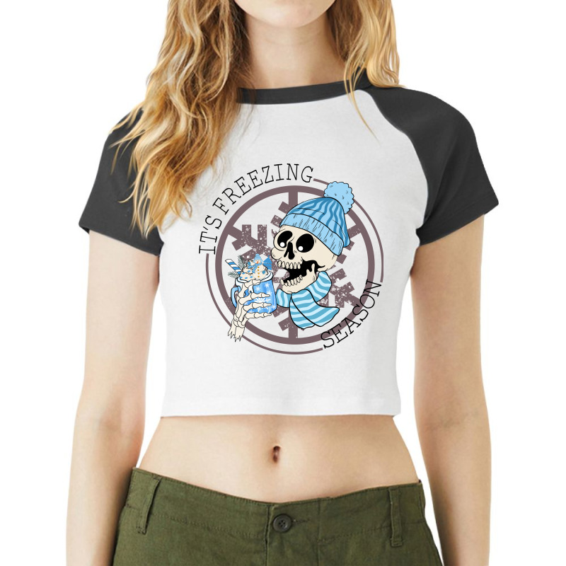 It's Freezing Season Sublimation Raglan Crop Top by hernanadez | Artistshot