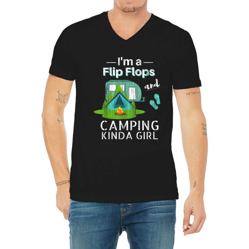 Camping Flip Flops Roadtrips Rv V-neck Tee | Artistshot