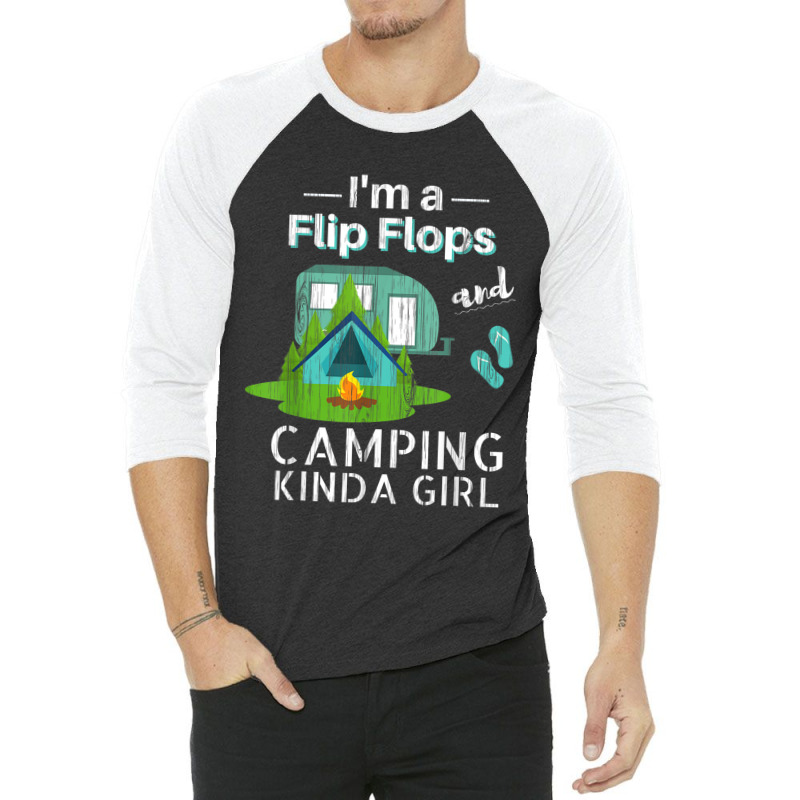 Camping Flip Flops Roadtrips Rv 3/4 Sleeve Shirt | Artistshot