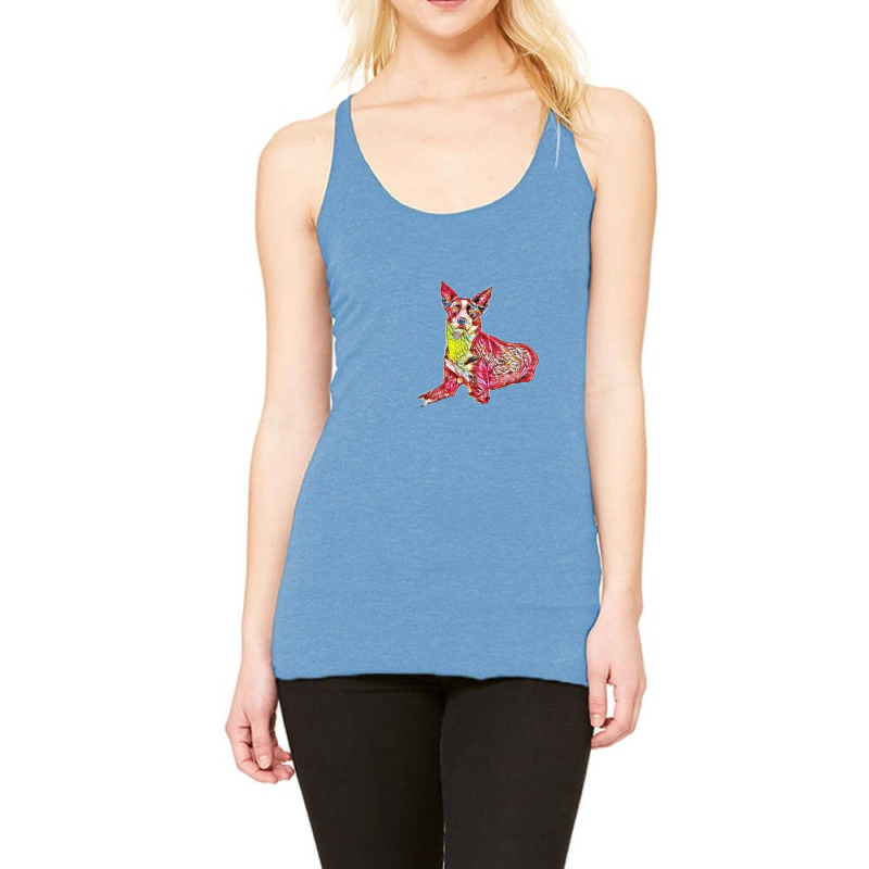 An Alert Border Collie Mix Br Racerback Tank | Artistshot