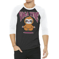 Sloth Yoga Time I Meditation Pilates 3/4 Sleeve Shirt | Artistshot