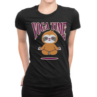 Sloth Yoga Time I Meditation Pilates Ladies Fitted T-shirt | Artistshot