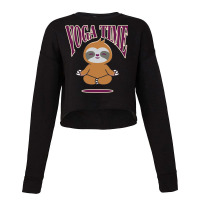 Sloth Yoga Time I Meditation Pilates Cropped Sweater | Artistshot