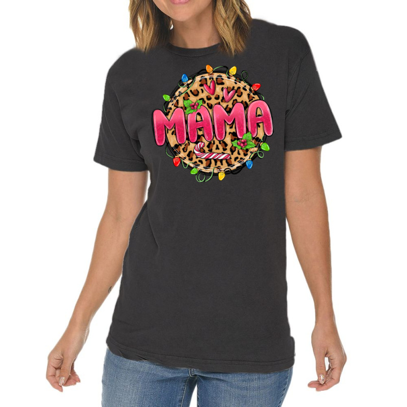 Mama Christmas Lights Vintage T-Shirt by MaliasSmallBusiness | Artistshot