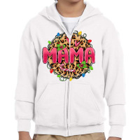 Mama Christmas Lights Youth Zipper Hoodie | Artistshot