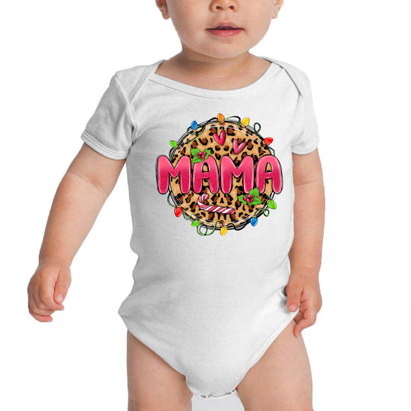 Mama Christmas Lights Baby Bodysuit by MaliasSmallBusiness | Artistshot