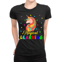 Magical Learning Star Unicorn Ladies Fitted T-shirt | Artistshot