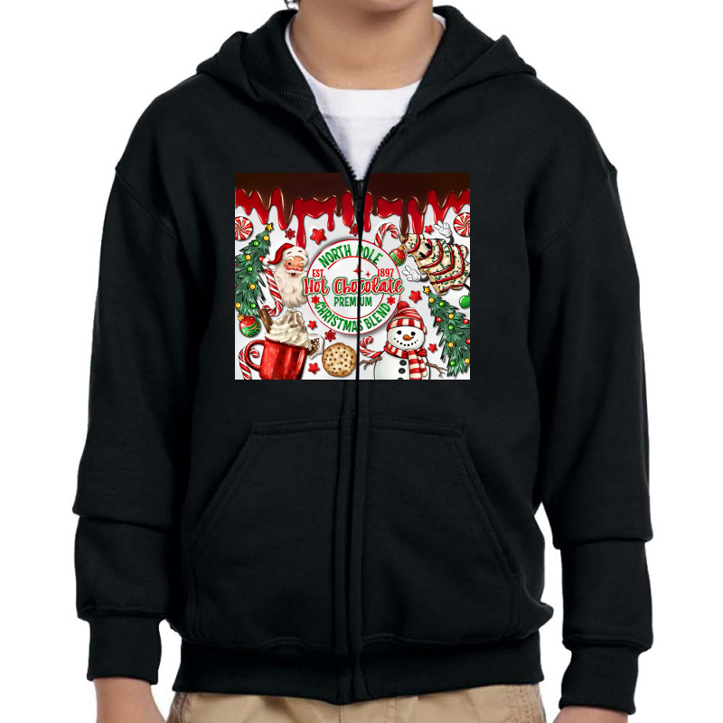 Christmas Hot Chocolate Youth Zipper Hoodie | Artistshot